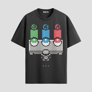 Playera urbana de anime y gaming ExtraLife MX, corte Standard Fit unisex ligero y transpirable en color Deep Black y Pure White, ropa de uso diario para gym y casual.