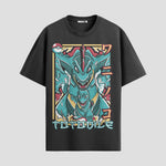 Playera urbana de anime y gaming ExtraLife MX, corte Standard Fit unisex ligero y transpirable en color Deep Black y Pure White, ropa de uso diario para gym y casual.