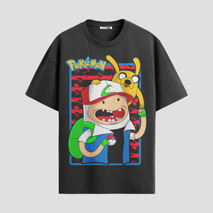 Playera urbana de anime y gaming ExtraLife MX, corte Standard Fit unisex ligero y transpirable en color Deep Black y Pure White, ropa de uso diario para gym y casual.
