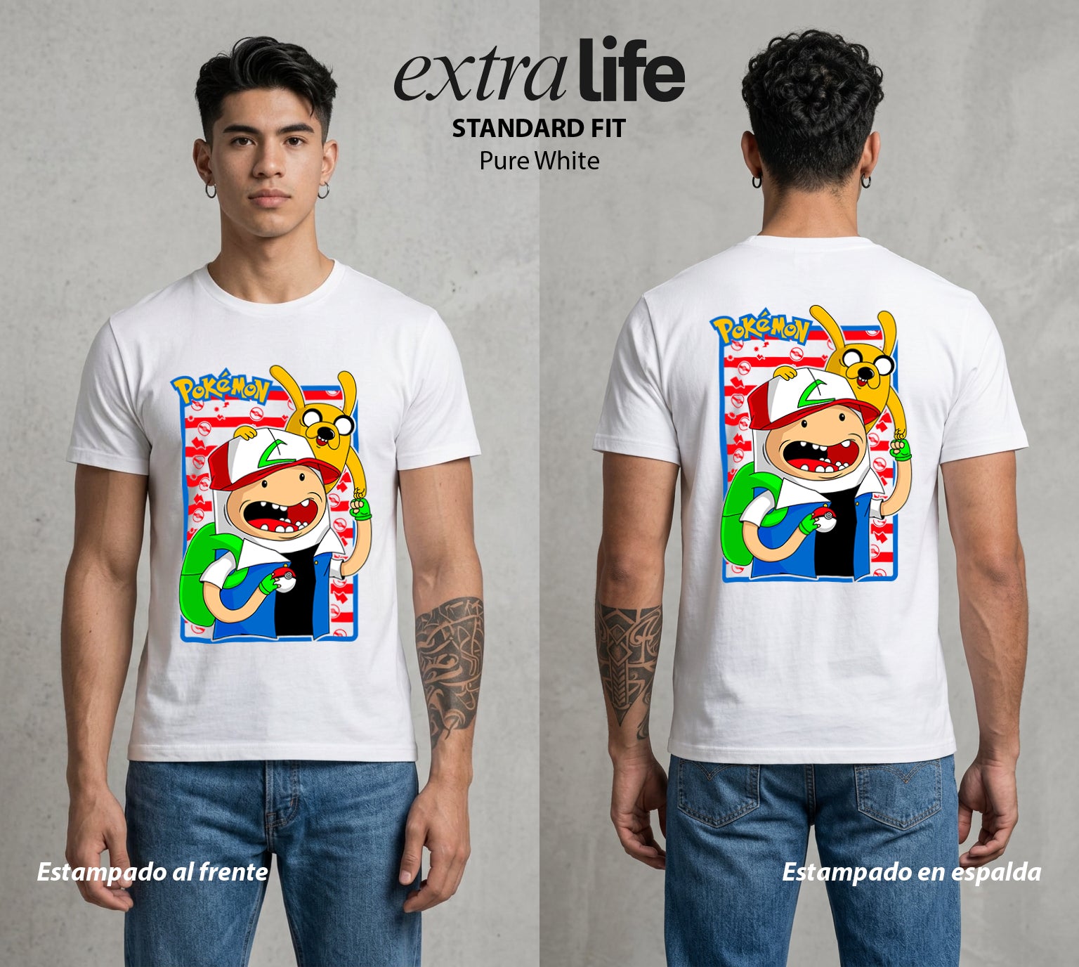 El Mundo Entrenador | El Crossover del Bien #03573 - Playera Standard Fit | Pure White - Foto en modelo