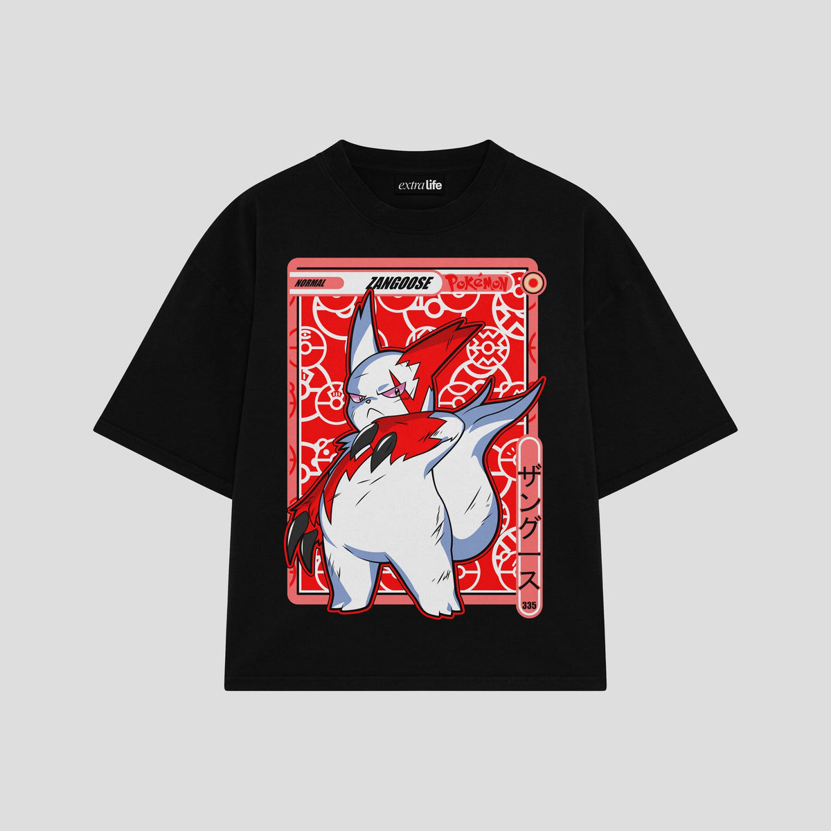 Playera streetwear premium de anime y gaming ExtraLife MX, corte oversized drop shoulder ligero y fresco en color Deep Black y Off-White, moda urbana mexicana de culto.
