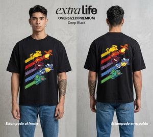 El Mundo Entrenador | El Mundo del Entrenador #03576 - Playera Oversized Premium | Deep Black - Foto en modelo