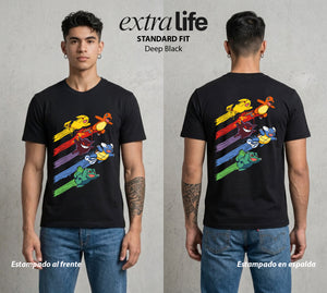 El Mundo Entrenador | El Mundo del Entrenador #03576 - Playera Standard Fit | Deep Black - Foto en modelo