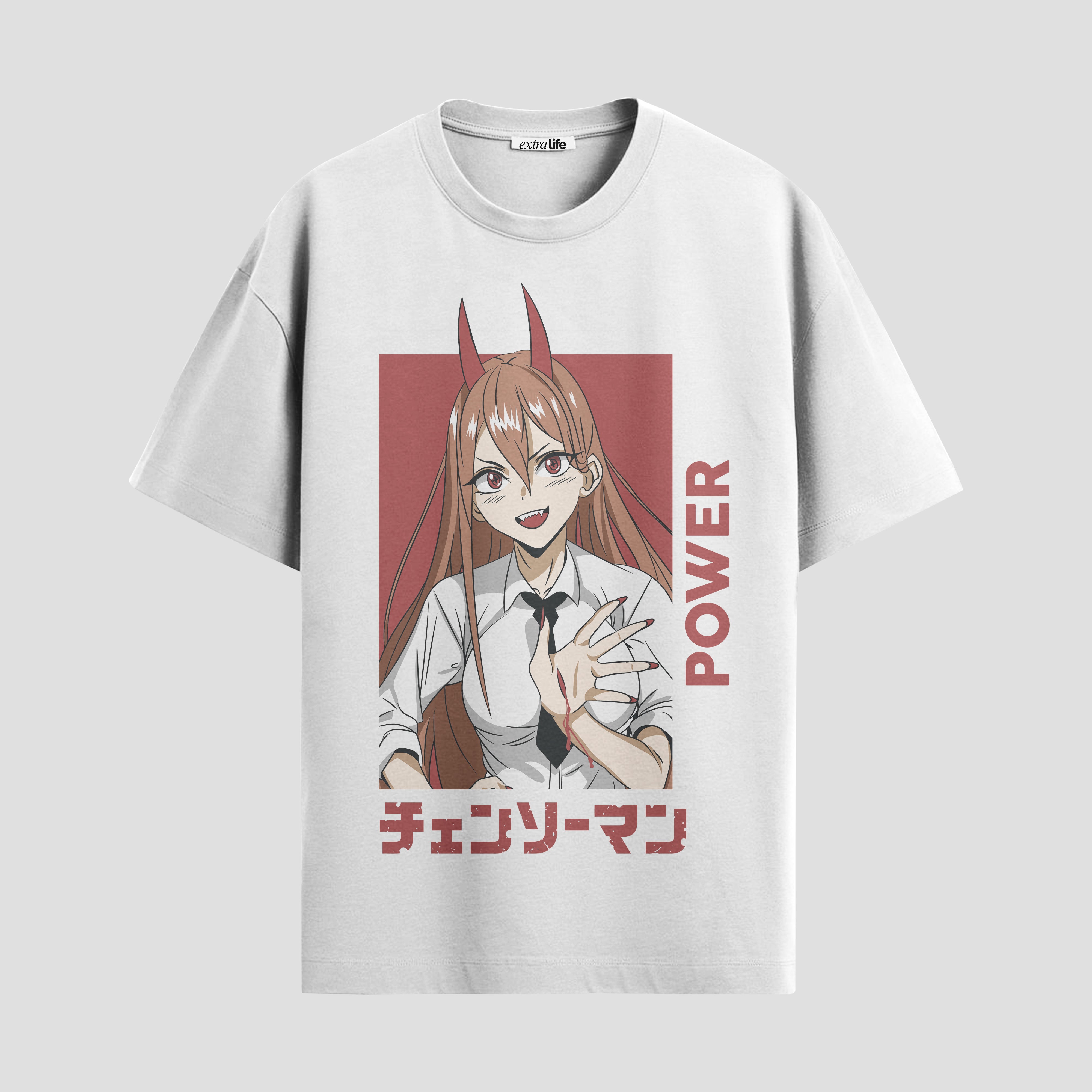 Playera urbana de anime y gaming ExtraLife MX, corte Standard Fit unisex ligero y transpirable en color Deep Black y Pure White, ropa de uso diario para gym y casual.