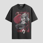 Playera urbana de anime y gaming ExtraLife MX, corte Standard Fit unisex ligero y transpirable en color Deep Black y Pure White, ropa de uso diario para gym y casual.