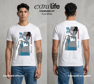 El Estudio del Viento | La Loba del Bosque #03586 - Playera Standard Fit | Pure White - Foto en modelo
