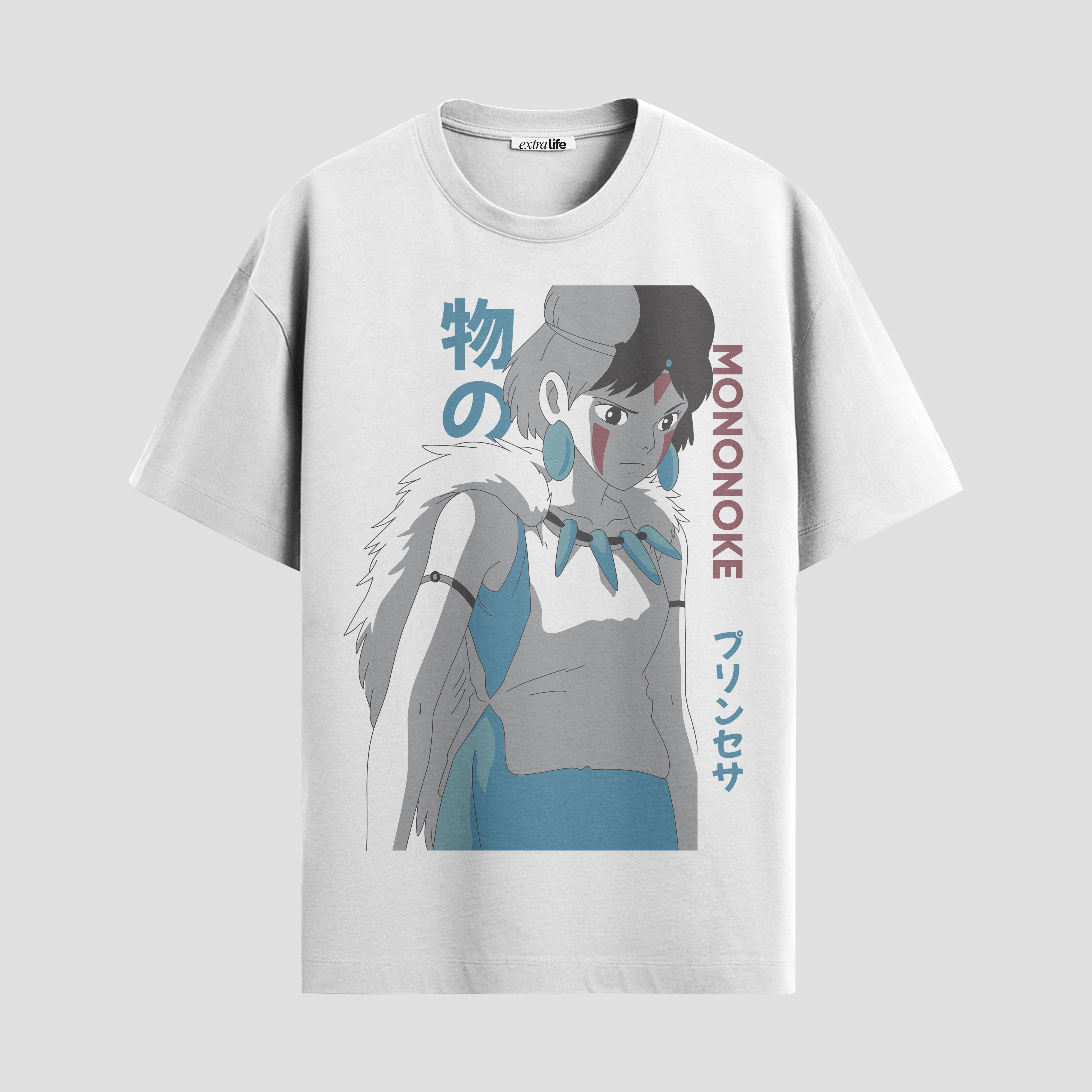 Playera urbana de anime y gaming ExtraLife MX, corte Standard Fit unisex ligero y transpirable en color Deep Black y Pure White, ropa de uso diario para gym y casual.