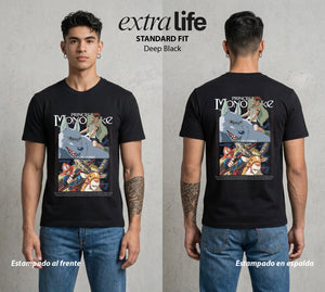 El Estudio del Viento | La Loba del Bosque #03589 - Playera Standard Fit | Deep Black - Foto en modelo