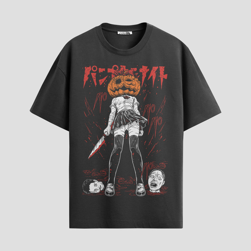 Playera urbana de anime y gaming ExtraLife MX, corte Standard Fit unisex ligero y transpirable en color Deep Black y Pure White, ropa de uso diario para gym y casual.