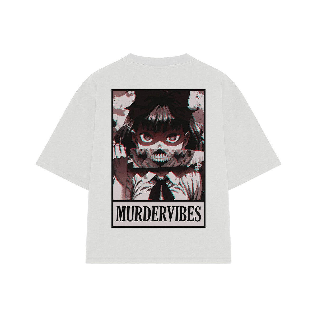 Playera streetwear premium de anime y gaming ExtraLife MX, corte oversized drop shoulder ligero y fresco en color Deep Black y Off-White, moda urbana mexicana de culto.