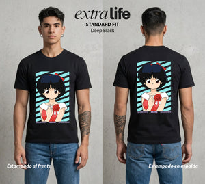 El Dojo del Caos | El Amor Tsundere #03595 - Playera Standard Fit | Deep Black - Foto en modelo