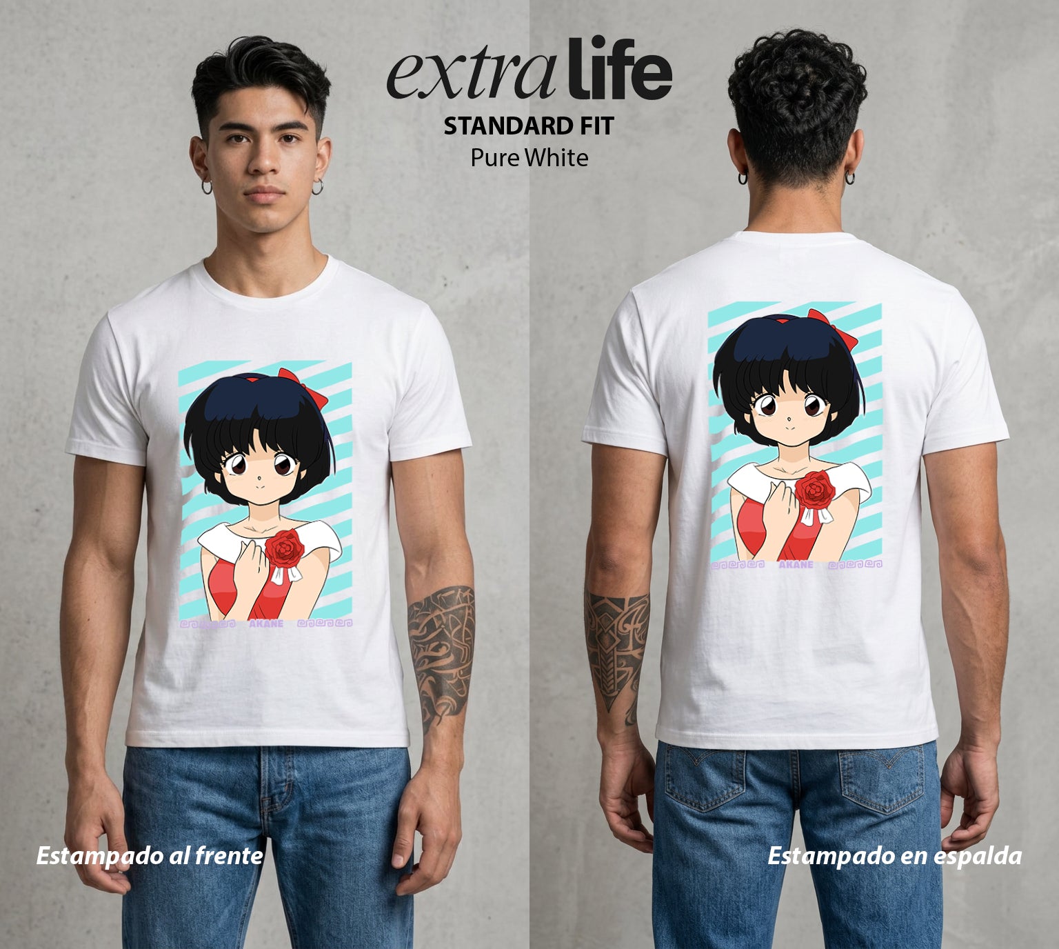 El Dojo del Caos | El Amor Tsundere #03595 - Playera Standard Fit | Pure White - Foto en modelo