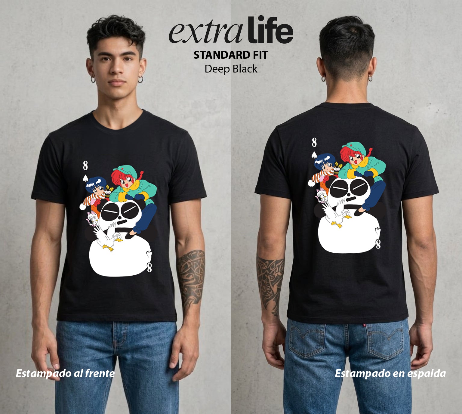 El Dojo del Caos | Los del Dojo #03596 - Playera Standard Fit | Deep Black - Foto en modelo