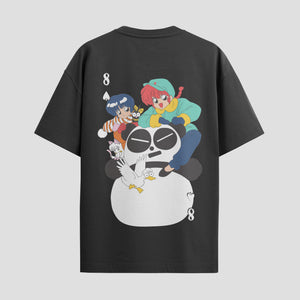 Playera urbana de anime y gaming ExtraLife MX, corte Standard Fit unisex ligero y transpirable en color Deep Black y Pure White, ropa de uso diario para gym y casual.