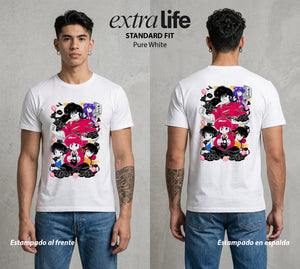 El Dojo del Caos | Los del Dojo #03598 - Playera Standard Fit | Pure White - Foto en modelo