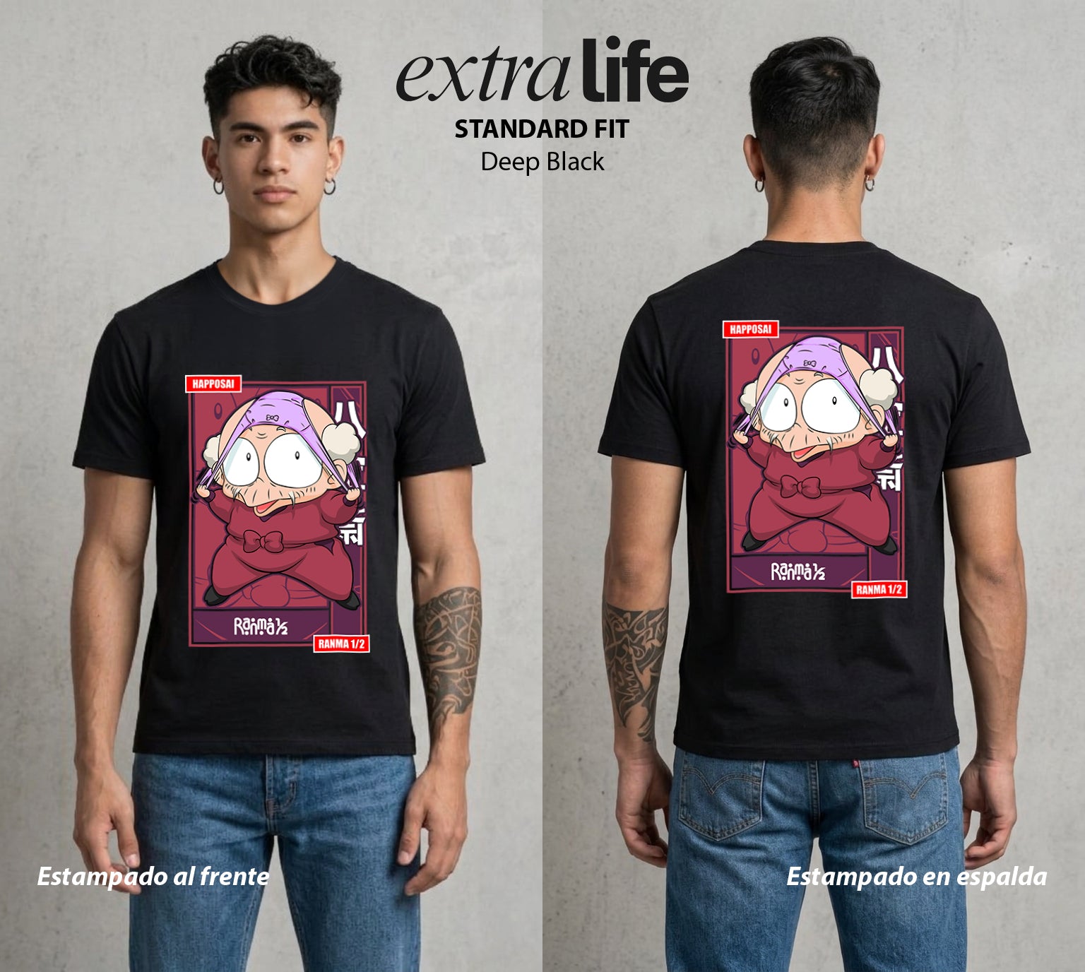 El Dojo del Caos | El Ladron de Ropa #03599 - Playera Standard Fit | Deep Black - Foto en modelo