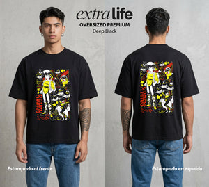 El Dojo del Caos | El Perdido del Amor #03600 - Playera Oversized Premium | Deep Black - Foto en modelo