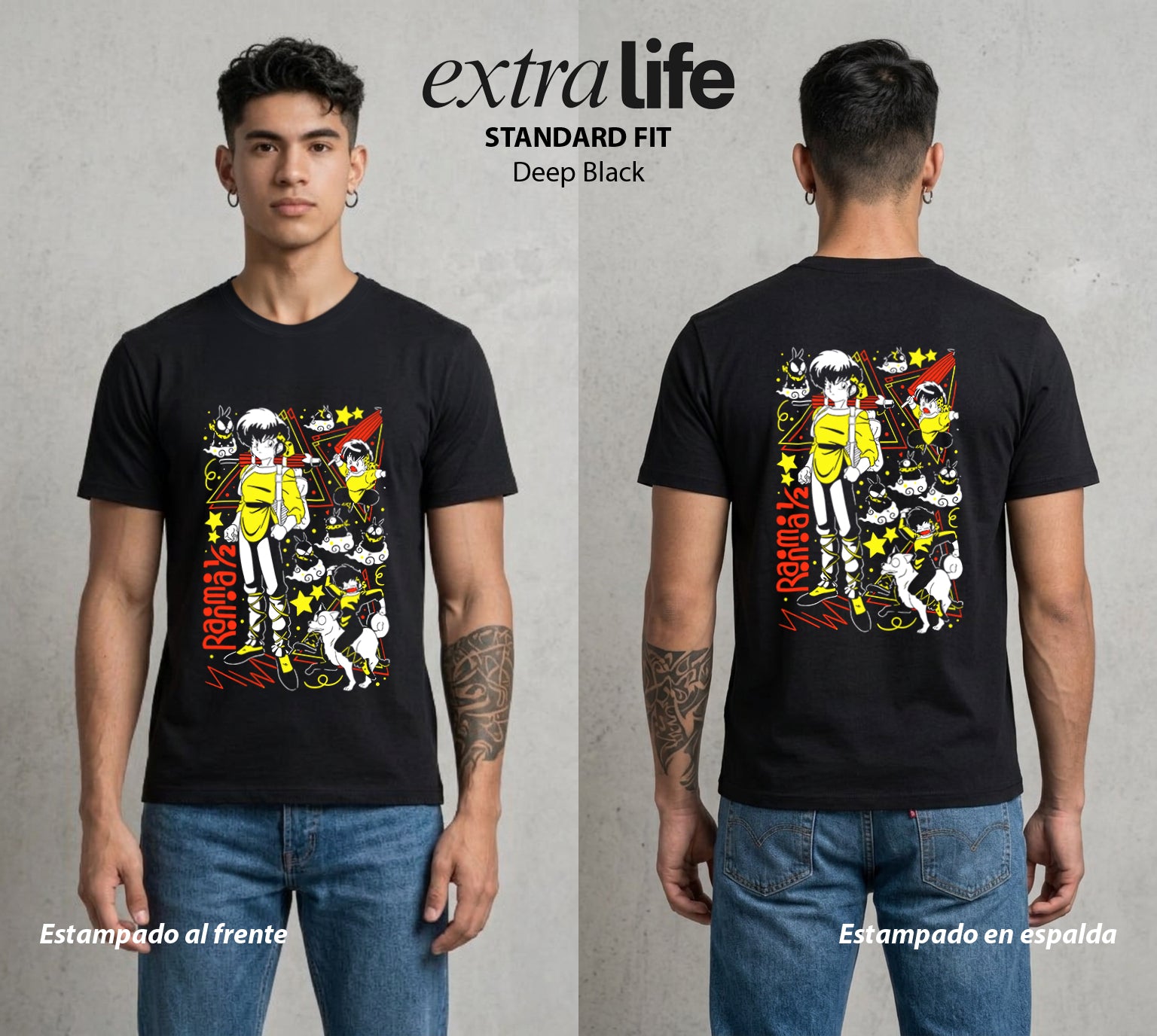 El Dojo del Caos | El Perdido del Amor #03600 - Playera Standard Fit | Deep Black - Foto en modelo
