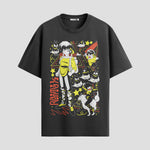 Playera urbana de anime y gaming ExtraLife MX, corte Standard Fit unisex ligero y transpirable en color Deep Black y Pure White, ropa de uso diario para gym y casual.