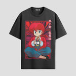 Playera urbana de anime y gaming ExtraLife MX, corte Standard Fit unisex ligero y transpirable en color Deep Black y Pure White, ropa de uso diario para gym y casual.