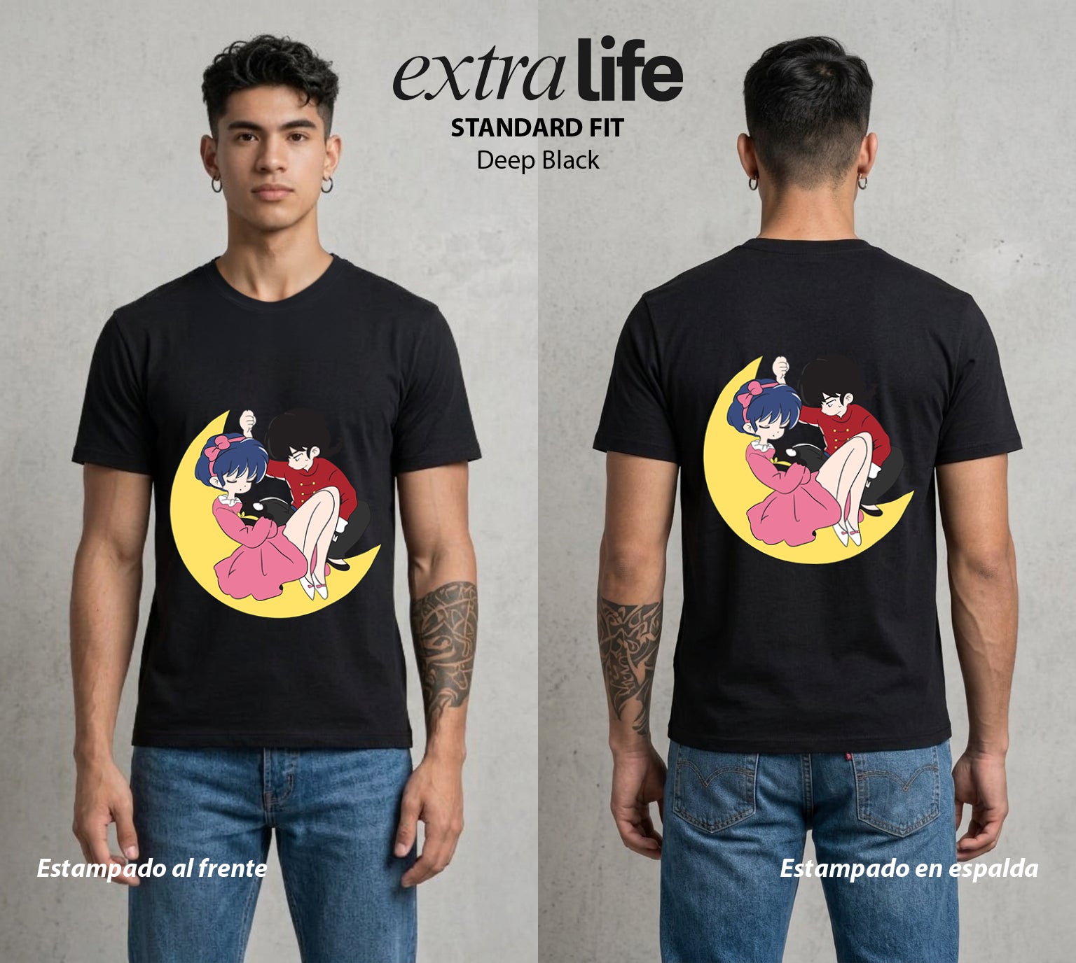 El Dojo del Caos | El Prometido Tsundere #03604 - Playera Standard Fit | Deep Black - Foto en modelo