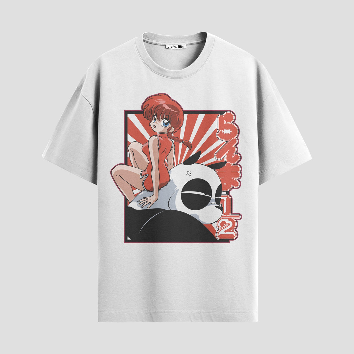 Playera urbana de anime y gaming ExtraLife MX, corte Classic Premium unisex ligero y transpirable en color Deep Black y Pure White, ropa de uso diario para gym y casual.