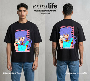 El Dojo del Caos | El Amor del Dojo #03610 - Playera Oversized Premium | Deep Black - Foto en modelo