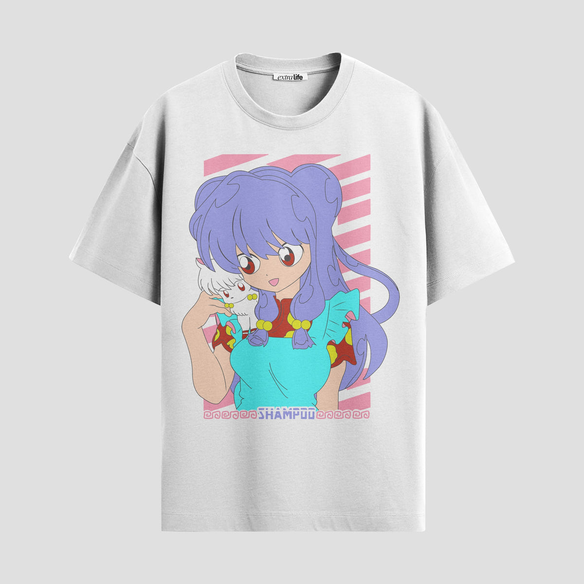 Playera urbana de anime y gaming ExtraLife MX, corte Classic Premium unisex ligero y transpirable en color Deep Black y Pure White, ropa de uso diario para gym y casual.