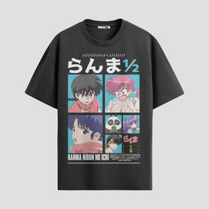 Playera urbana de anime y gaming ExtraLife MX, corte Standard Fit unisex ligero y transpirable en color Deep Black y Pure White, ropa de uso diario para gym y casual.