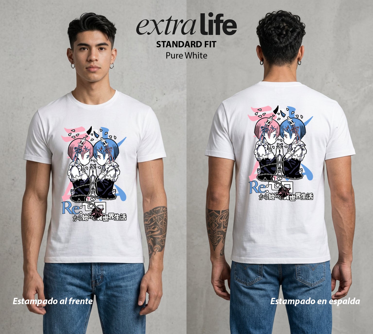 El Regreso del Tiempo | La Dama del Servicio #03614 - Playera Standard Fit | Pure White - Foto en modelo