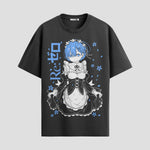 Playera urbana de anime y gaming ExtraLife MX, corte Standard Fit unisex ligero y transpirable en color Deep Black y Pure White, ropa de uso diario para gym y casual.