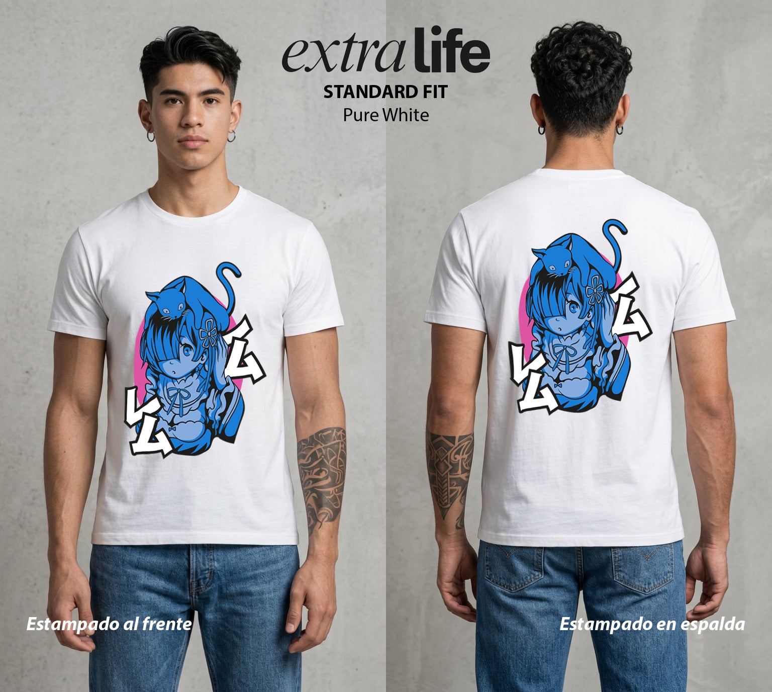 El Regreso del Tiempo | El Amor que Retorna #03619 - Playera Standard Fit | Pure White - Foto en modelo