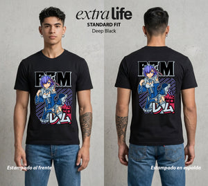 El Regreso del Tiempo | La Mejor Chica del Isekai #03620 - Playera Standard Fit | Deep Black - Foto en modelo