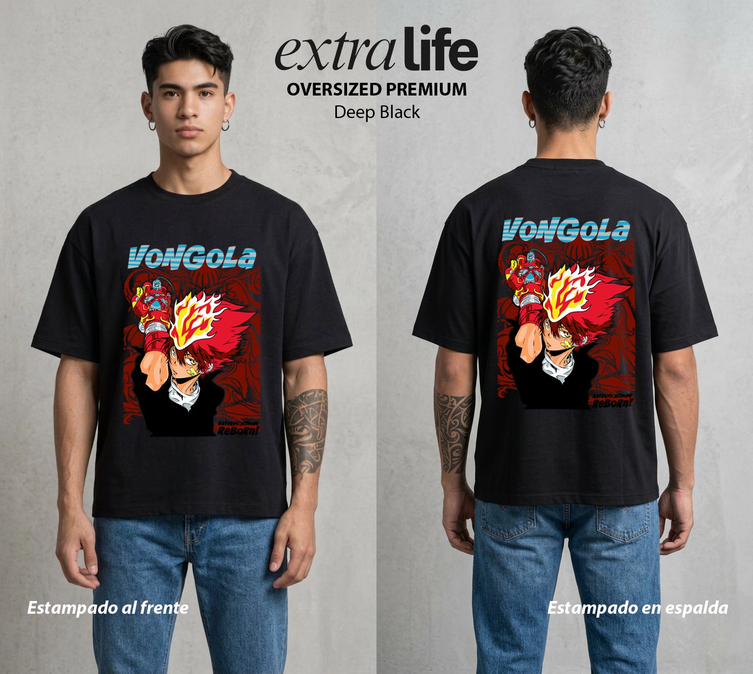 La Mafia del Futuro | El Decimo del Bien #03622 - Playera Oversized Premium | Deep Black - Foto en modelo
