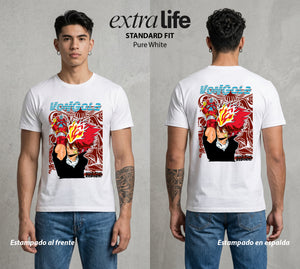 La Mafia del Futuro | El Decimo del Bien #03622 - Playera Standard Fit | Pure White - Foto en modelo