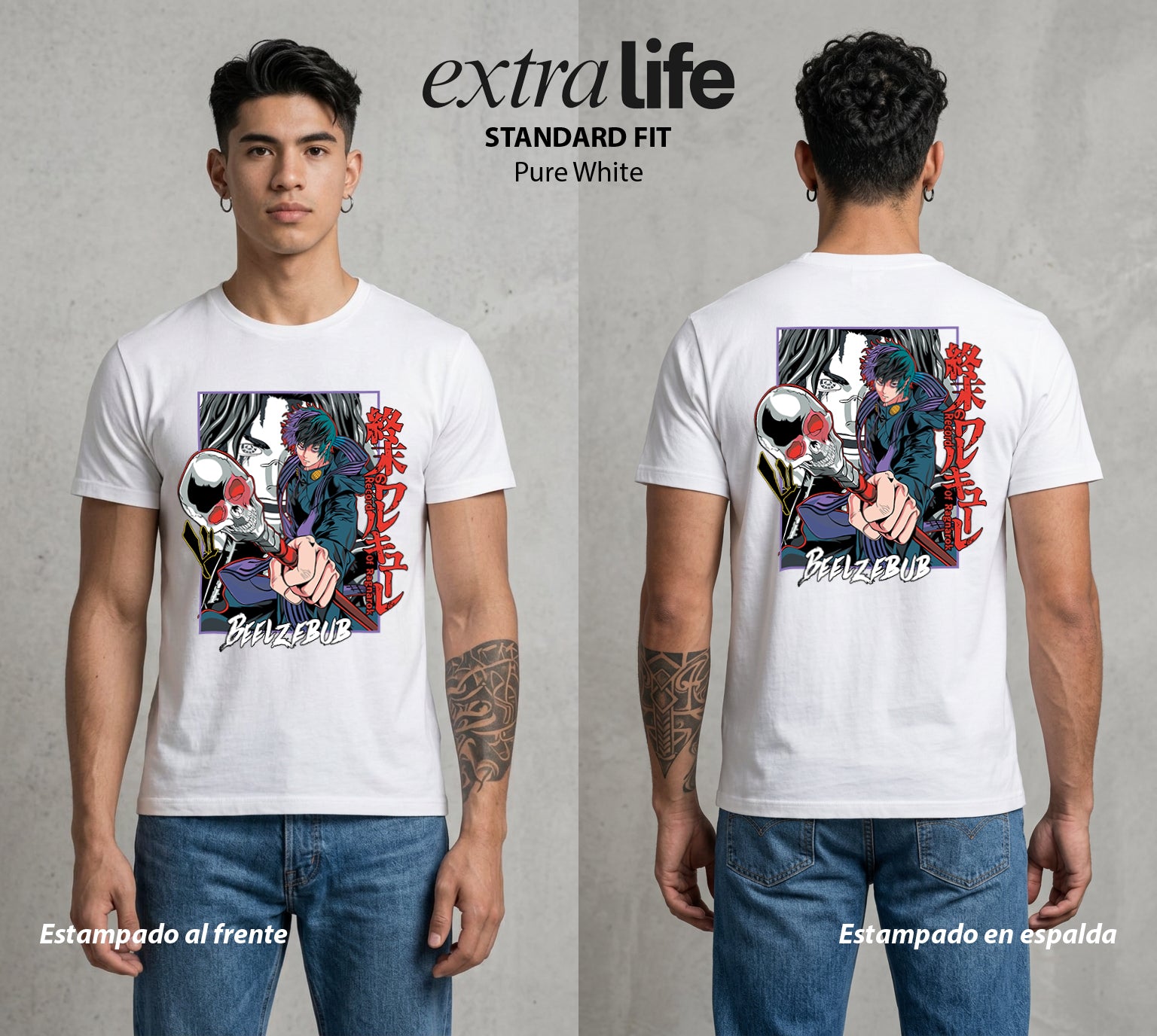 El Torneo de los Dioses | El Señor de las Moscas #03626 - Playera Standard Fit | Pure White - Foto en modelo
