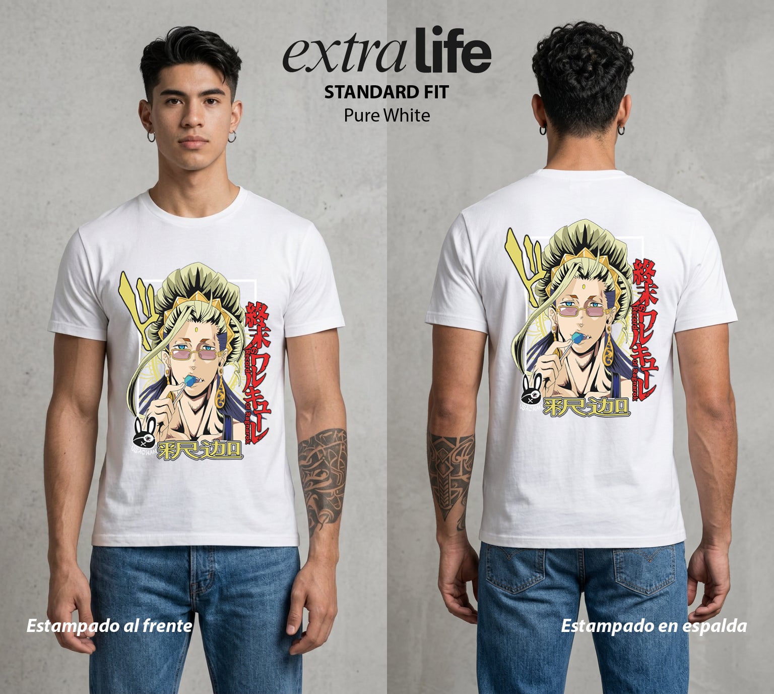 El Torneo de los Dioses | La Serenidad del Poder #03629 - Playera Standard Fit | Pure White - Foto en modelo