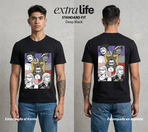 El Torneo de los Dioses | Los del Torneo #03632 - Playera Standard Fit | Deep Black - Foto en modelo