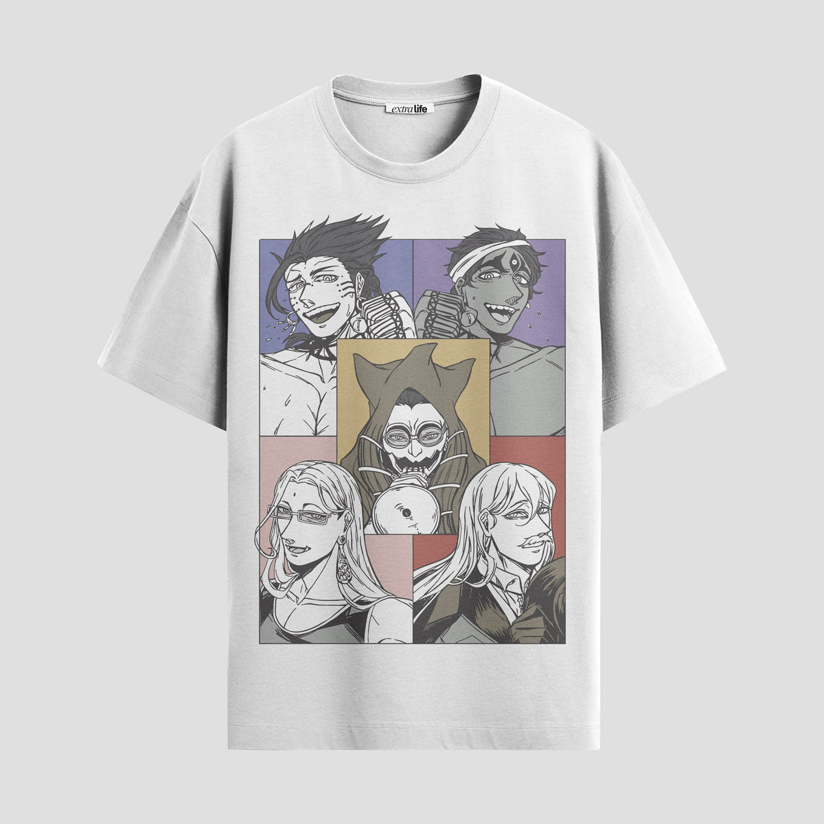 Playera urbana de anime y gaming ExtraLife MX, corte Classic Premium unisex ligero y transpirable en color Deep Black y Pure White, ropa de uso diario para gym y casual.