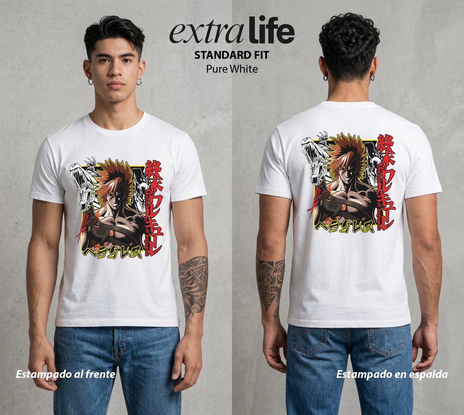 El Torneo de los Dioses | El Heroe Divino #03634 - Playera Standard Fit | Pure White - Foto en modelo