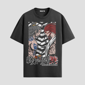 Playera urbana de anime y gaming ExtraLife MX, corte Standard Fit unisex ligero y transpirable en color Deep Black y Pure White, ropa de uso diario para gym y casual.