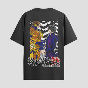 Playera urbana de anime y gaming ExtraLife MX, corte Standard Fit unisex ligero y transpirable en color Deep Black y Pure White, ropa de uso diario para gym y casual.