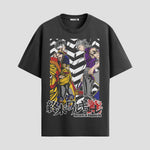 Playera urbana de anime y gaming ExtraLife MX, corte Standard Fit unisex ligero y transpirable en color Deep Black y Pure White, ropa de uso diario para gym y casual.