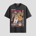 Playera urbana de anime y gaming ExtraLife MX, corte Standard Fit unisex ligero y transpirable en color Deep Black y Pure White, ropa de uso diario para gym y casual.