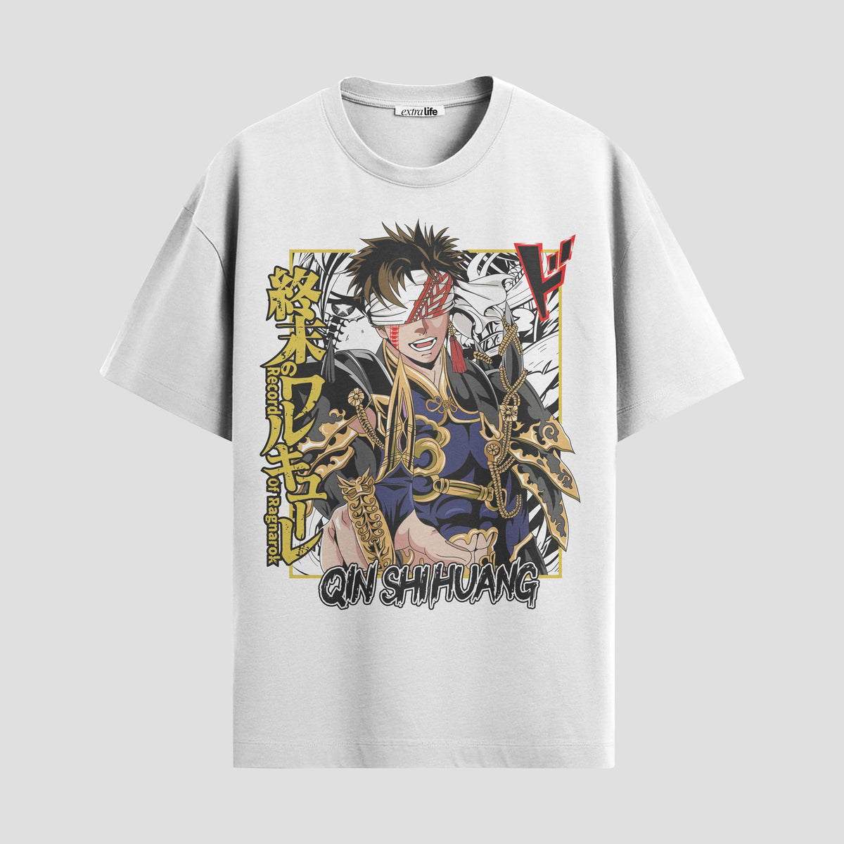 Playera urbana de anime y gaming ExtraLife MX, corte Classic Premium unisex ligero y transpirable en color Deep Black y Pure White, ropa de uso diario para gym y casual.