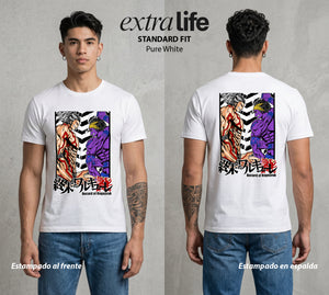El Torneo de los Dioses | Trueno vs Danza #03645 - Playera Standard Fit | Pure White - Foto en modelo