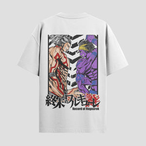 Playera urbana de anime y gaming ExtraLife MX, corte Standard Fit unisex ligero y transpirable en color Deep Black y Pure White, ropa de uso diario para gym y casual.