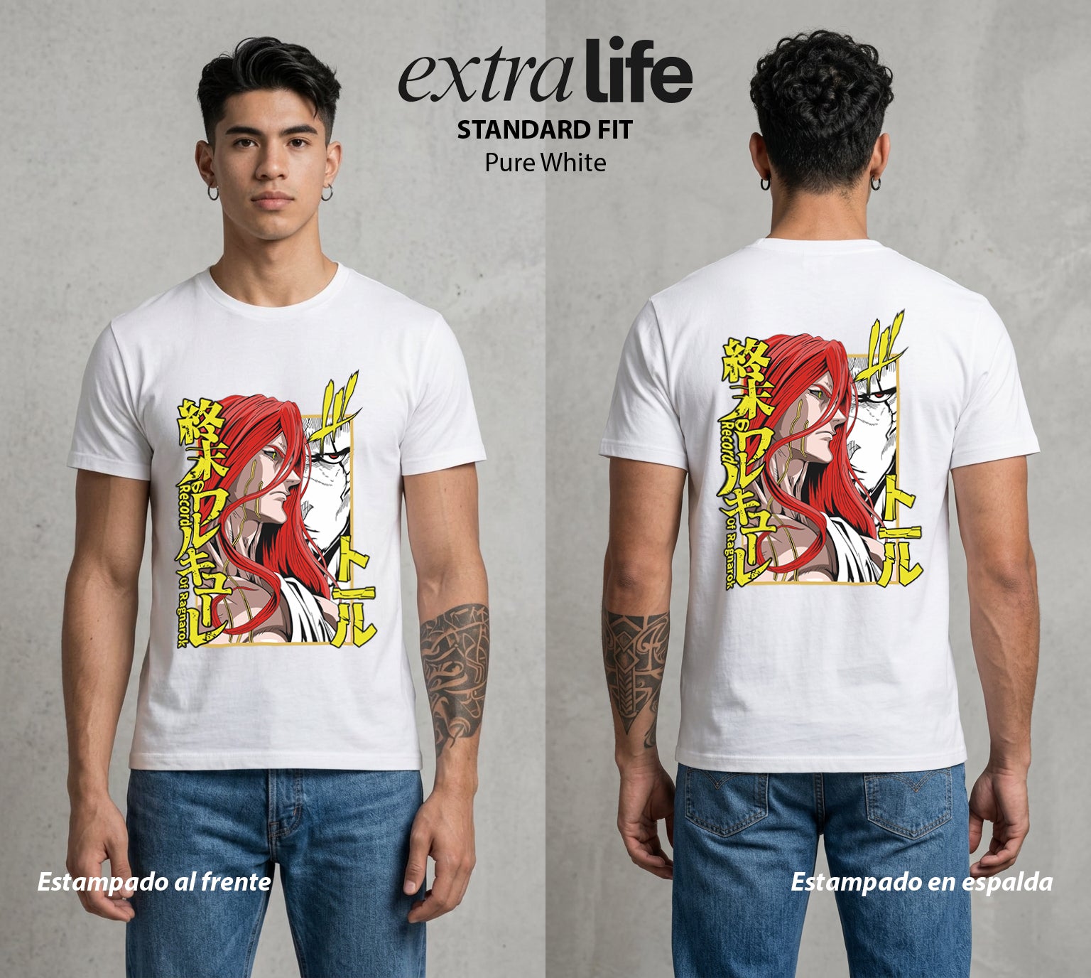 El Torneo de los Dioses | El Martillo del Bien #03649 - Playera Standard Fit | Pure White - Foto en modelo