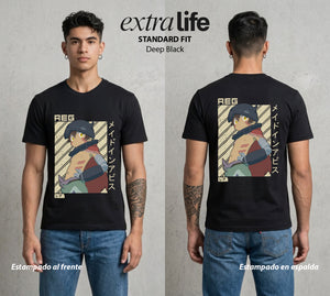El Abismo sin Fondo | El Metal del Bien #03657 - Playera Standard Fit | Deep Black - Foto en modelo