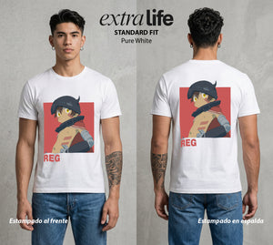 El Abismo sin Fondo | El Guardián del Descenso #03660 - Playera Standard Fit | Pure White - Foto en modelo